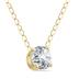 1/2 Carat Floating Round Diamond Solitaire Necklace in 14K Yellow Gold